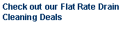 Text Box: Check out our Flat Rate Drain Cleaning Deals